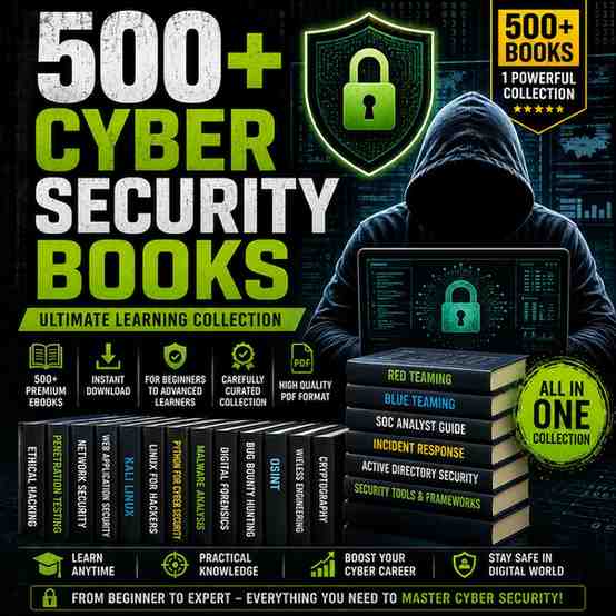 500+ Cyber Security Books Collection | Ethical Hacking, Penetration Testing & Network Security