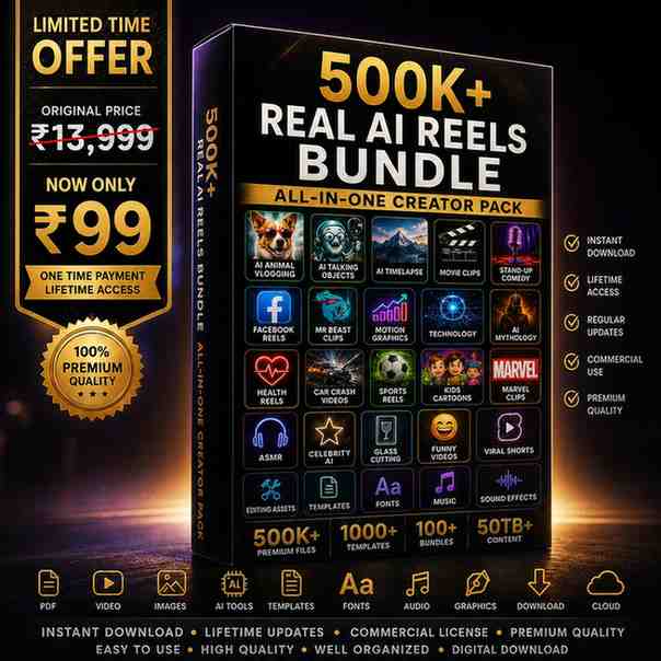 500K+ Real Reels Bundle – All-in-One Creator Pack (50TB+)
