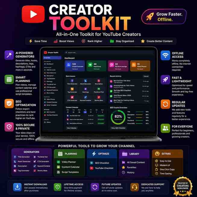 Creator Toolkit Pro – All-in-One YouTube Growth Suite