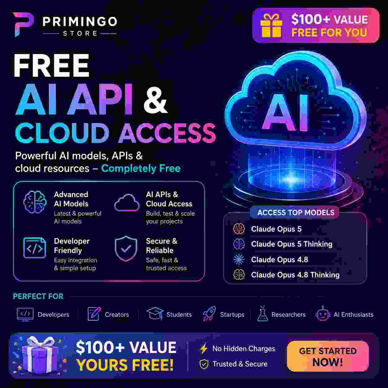 Free AI Cloud Access — $100+ Value