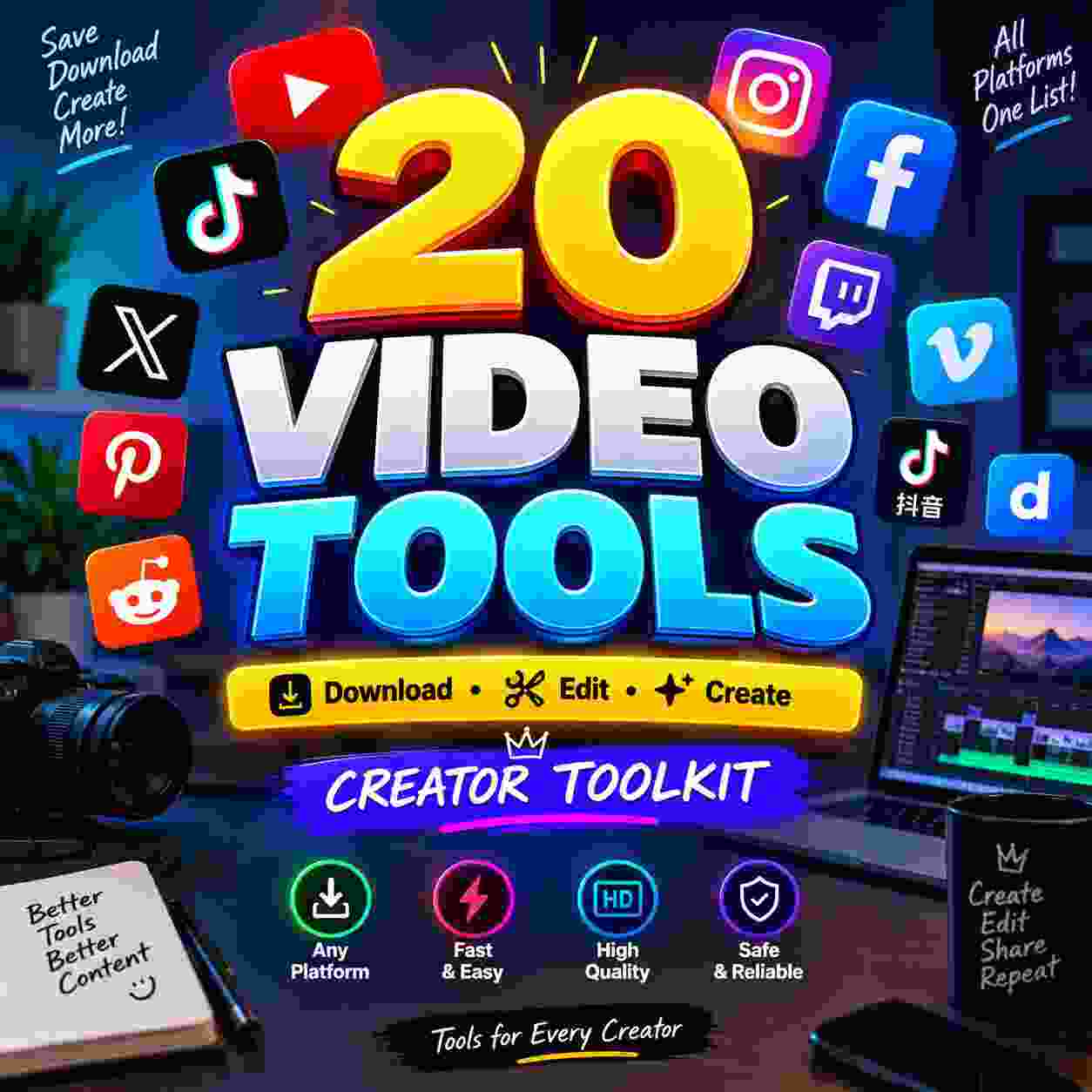 đ 20 Powerful Video Tools for Creators & Downloading